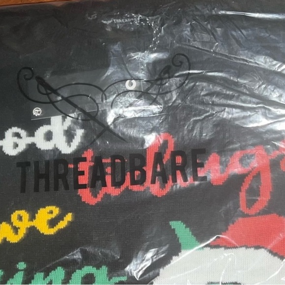 Threadbare Plus Christmas Gherkin Women's Knit Sweater In Black Size 14US - Picture 12 of 15